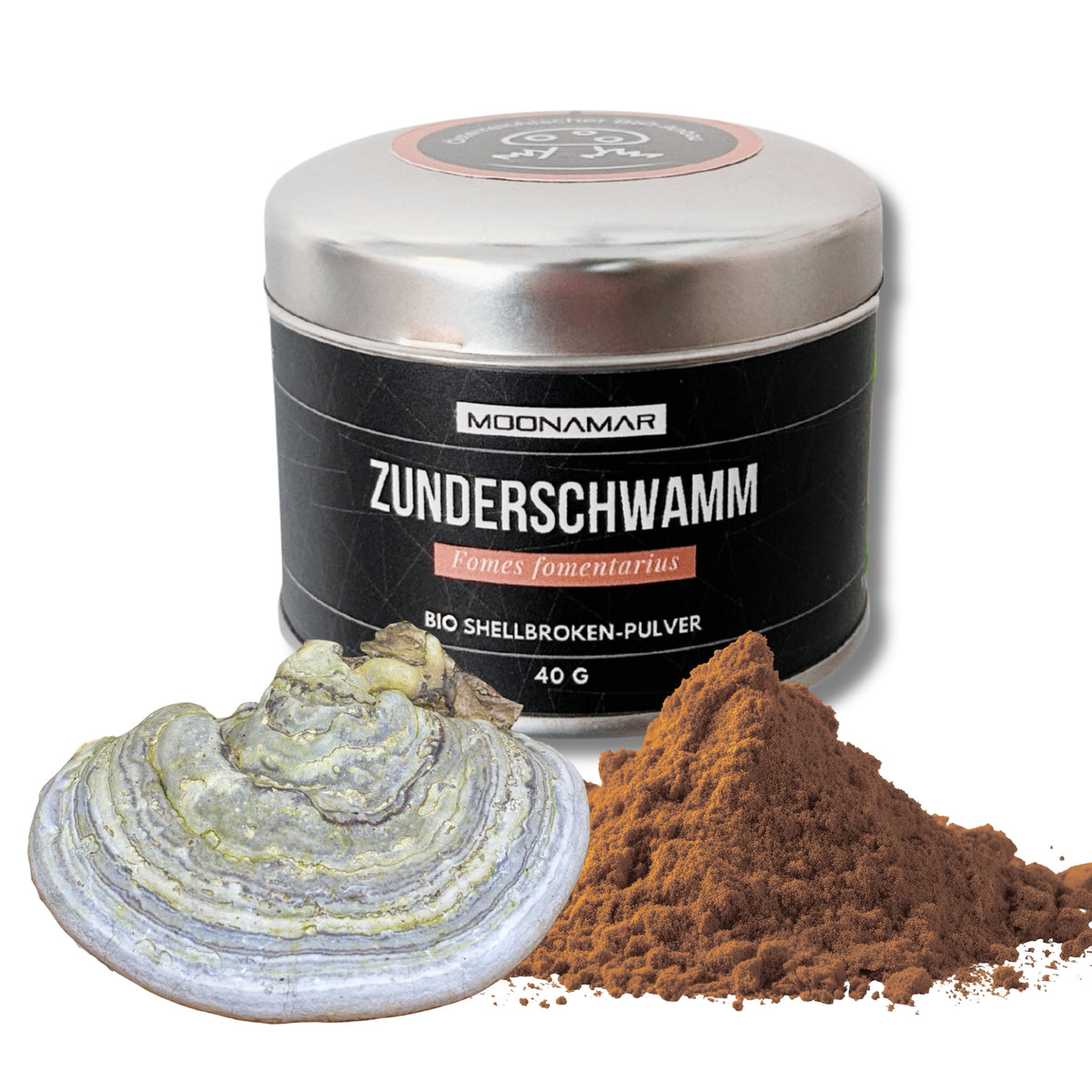 BIO Zunderschwamm (Fomes f.) Shellbroken* Pulver / 40G / MOONAMAR