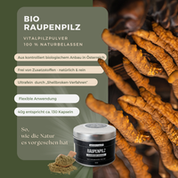 BIO Raupenpilz (Cordyceps s.) Shellbroken* Pulver / 40G / MOONAMAR