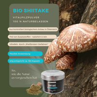 BIO Shiitake (Lentinula e.) Shellbroken* Pulver / 40G / MOONAMAR