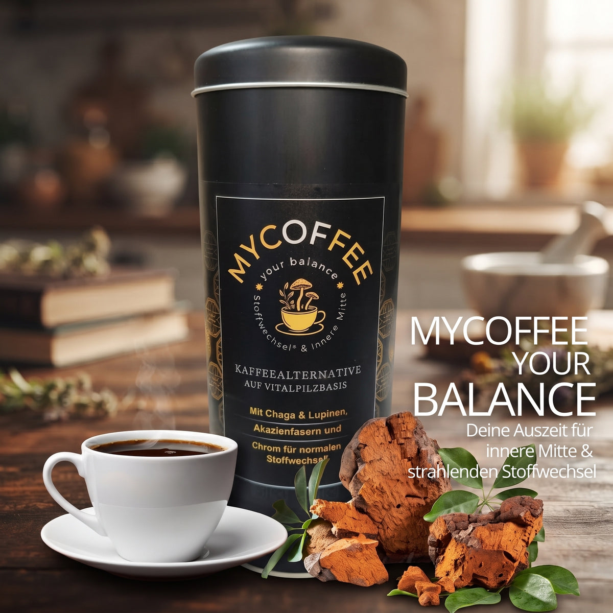 MYCOFFEE - Your Balance- Kaffeealternative basierend auf Chaga & Lupinen