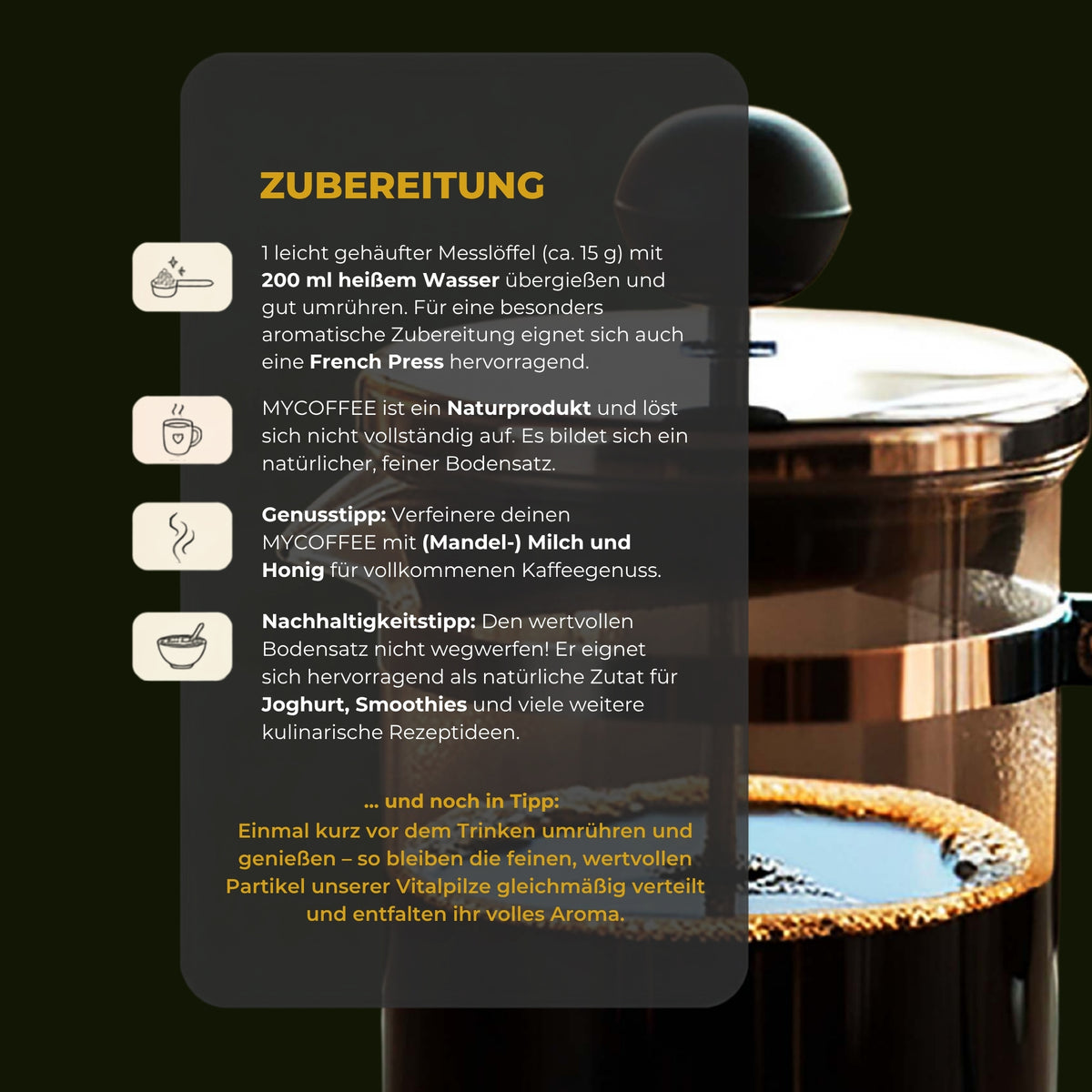 MYCOFFEE - Your Balance- Kaffeealternative basierend auf Chaga & Lupinen