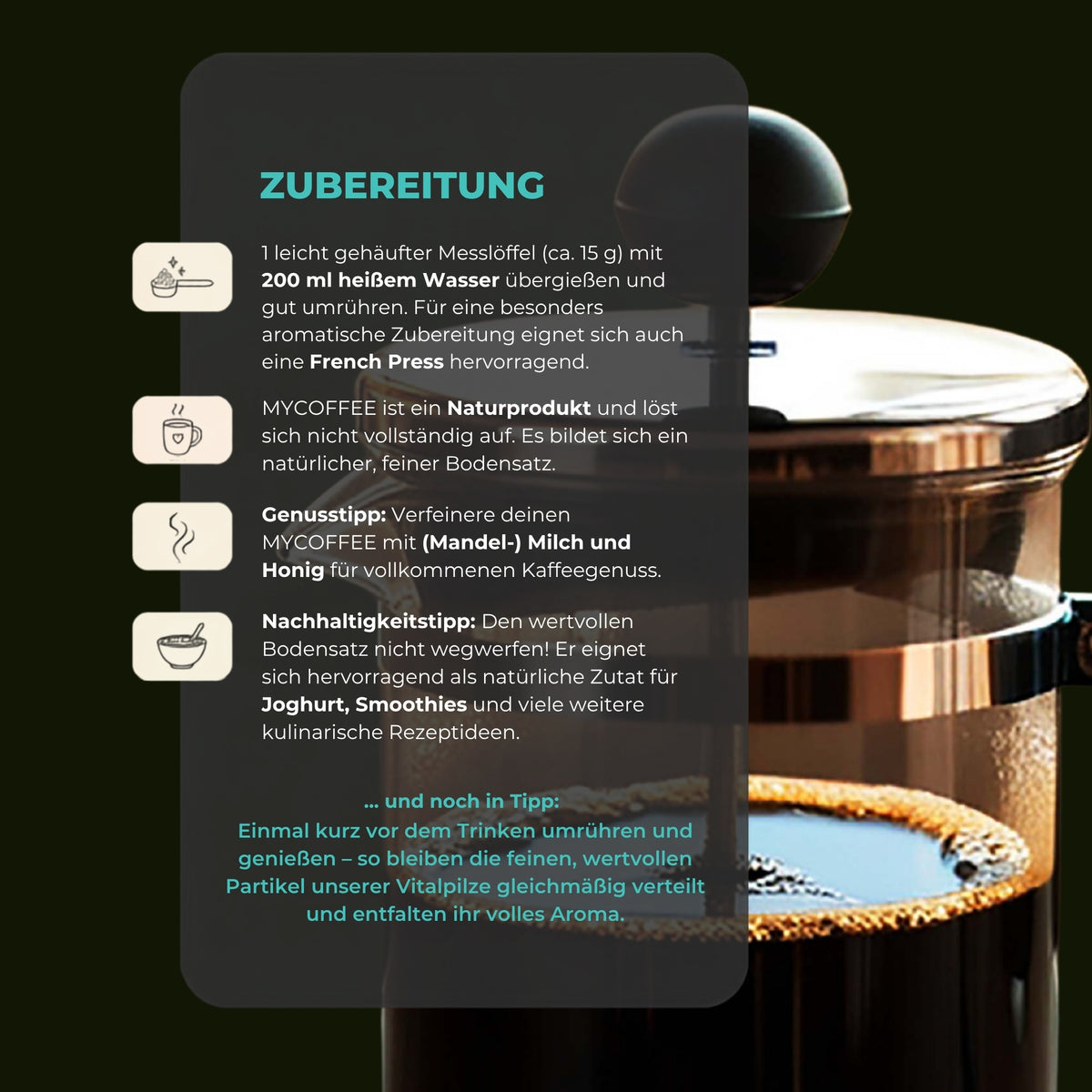 MYCOFFEE Dream – Deine Abend-Kaffeealternative mit Igelstachelbart, Reishi & Vitamin B3