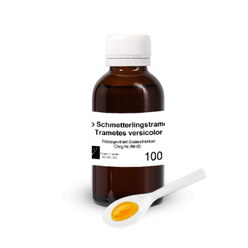 100 ml bio schmetterlingstramete glas flasche 