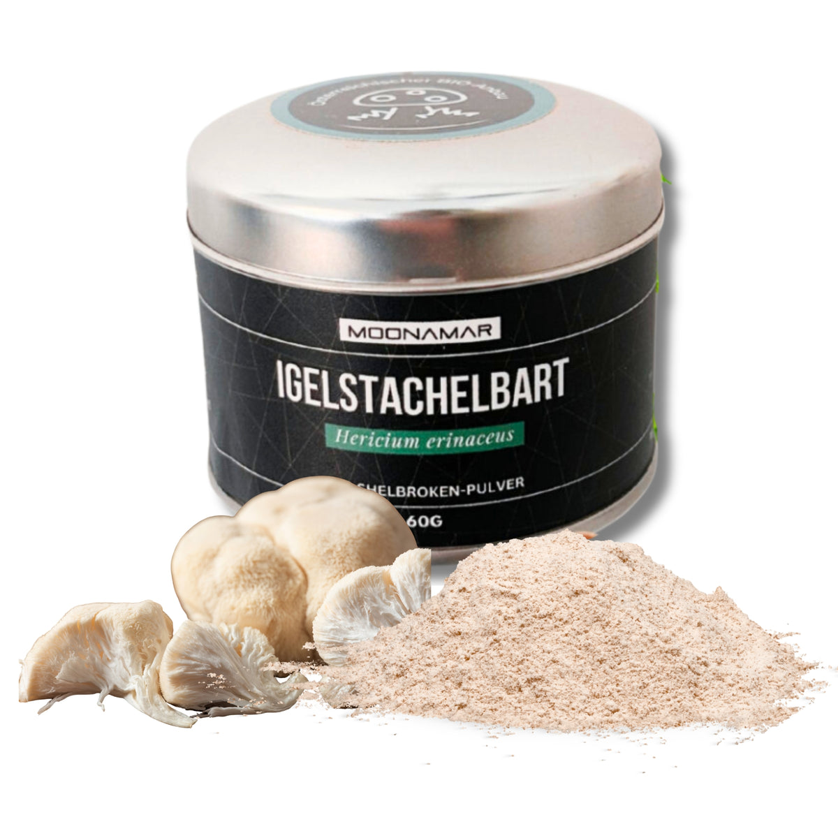 BIO Igelstachelbart (Hericium e.) Shellbroken* Pulver / 60G / MOONAMAR