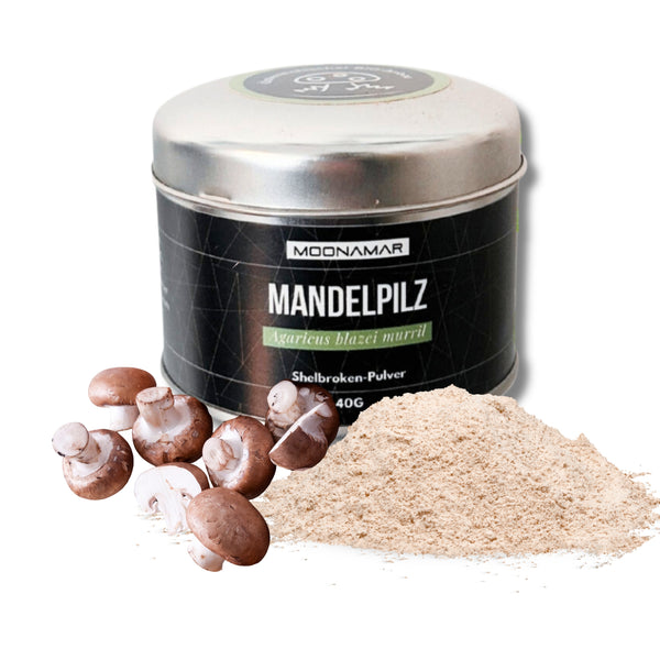 BIO Mandelpilz (Agaricus b. m.) Shellbroken* Pulver / 40G / MOONAMAR