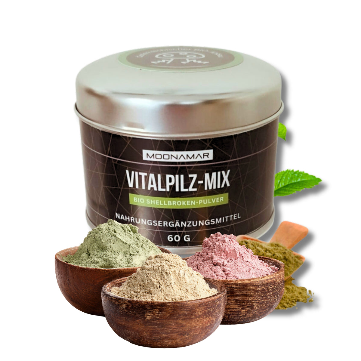 Individuelle Vitalpilz-Pulvermischung (60g) - Selbst zusammenstellen