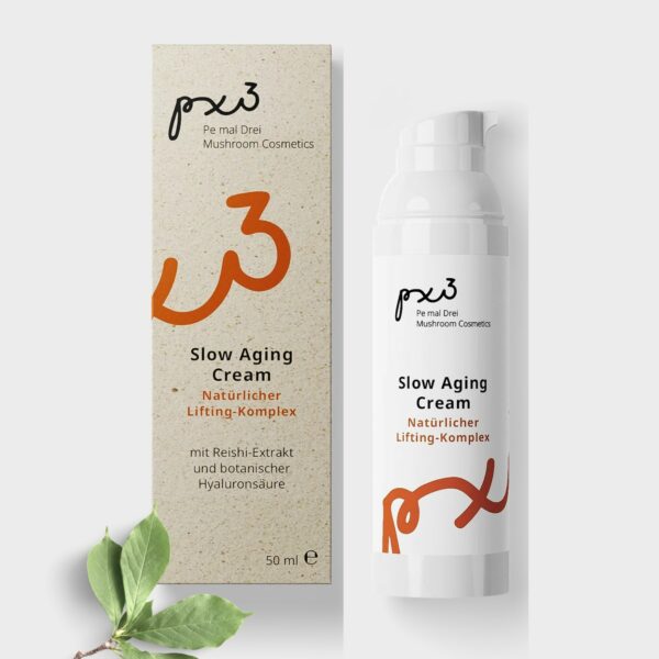 Pe mal drei Creme mit Reishi und Hyularonsäure für Slow aging