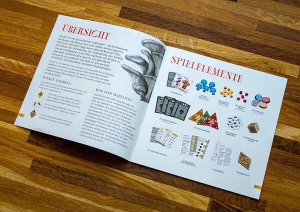 Anleitung vom Pilzfest Brettspiel - ein Gesellschaftsspiel mit Pilzen in Mykotheke Wien