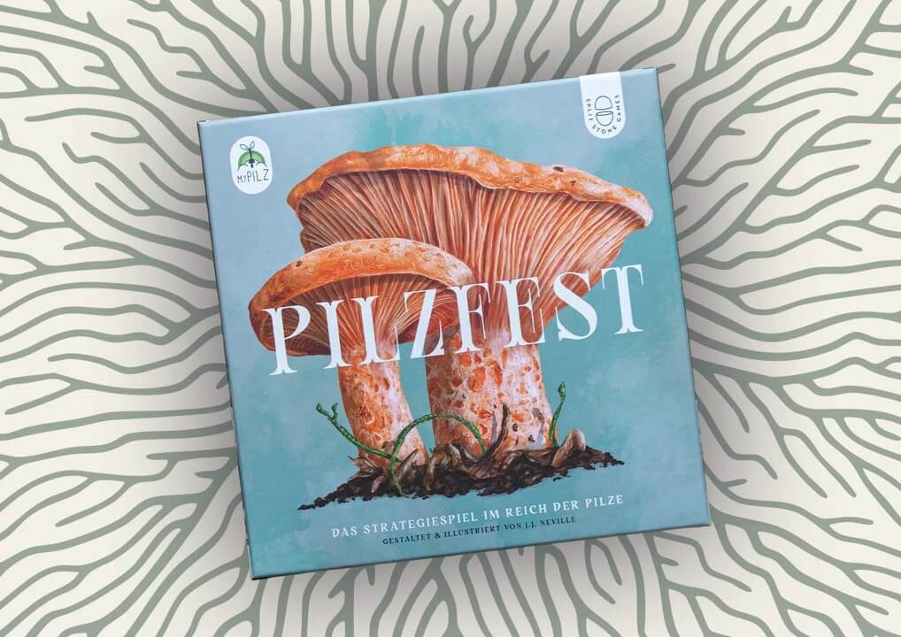 Brettspiel mit Pilzen - Coverseite in Mykotheke in Wien