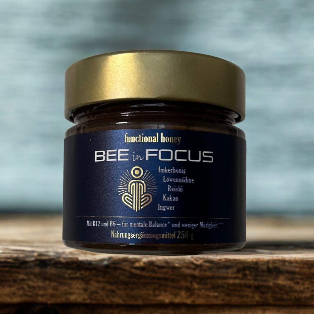 Einzigartige Mischung aus Vitalpilzen, Honig, Vitaminen, Kako, Ingwer und Cayenne