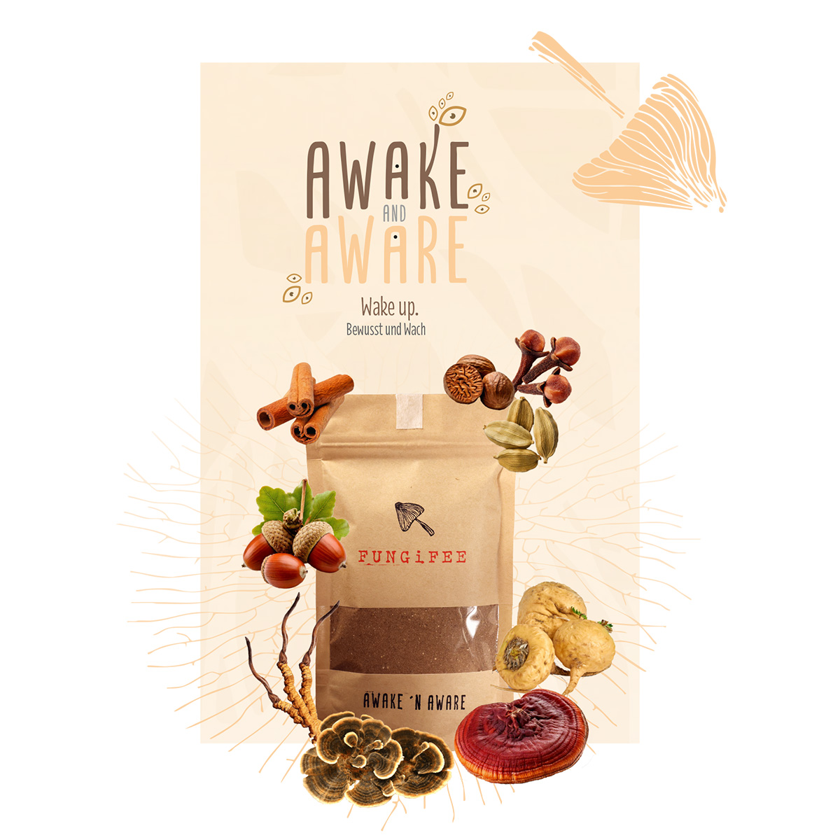 Pilzteemischung Awake & Aware von Fungifee