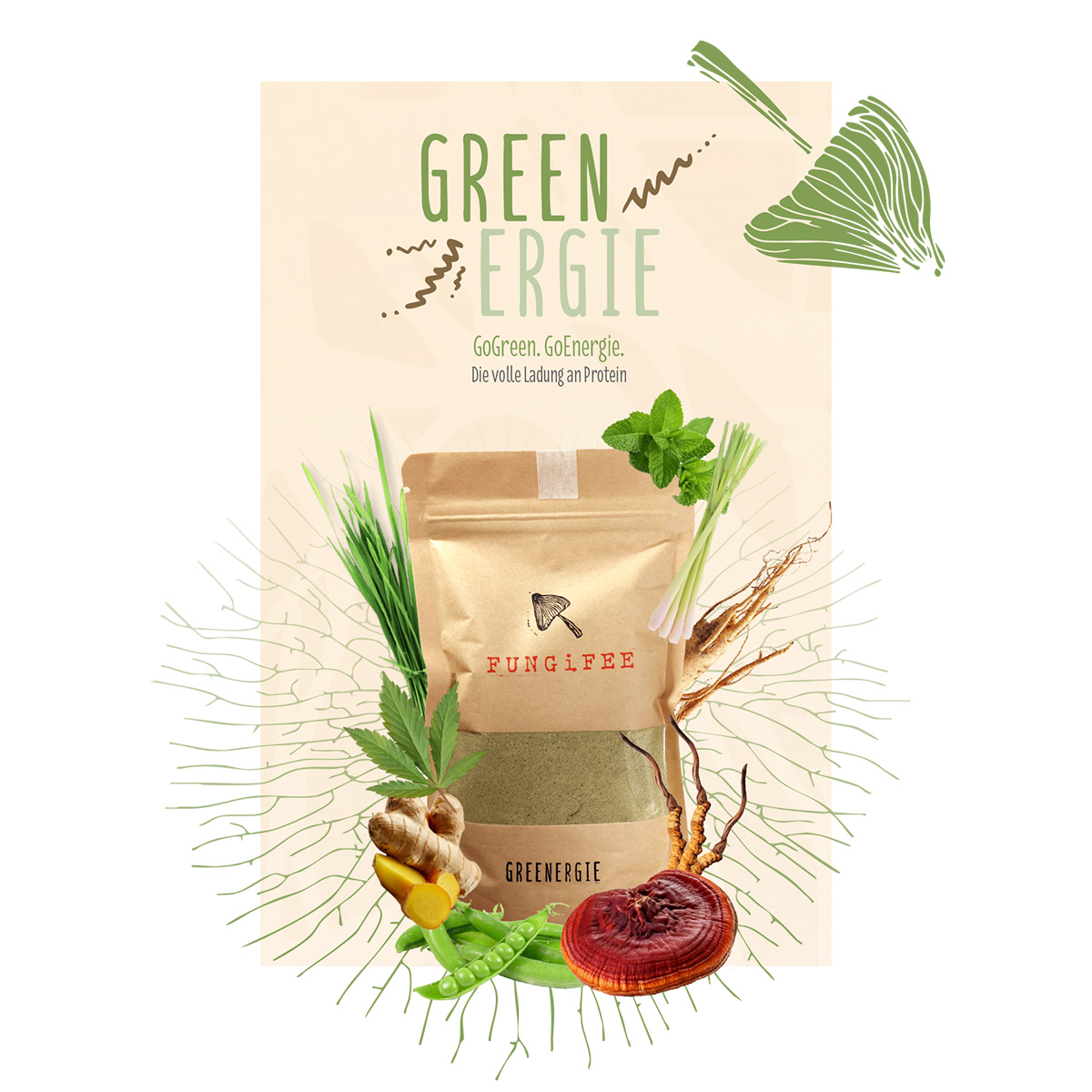 Pilzteemischung GreenErgie von Fungifee