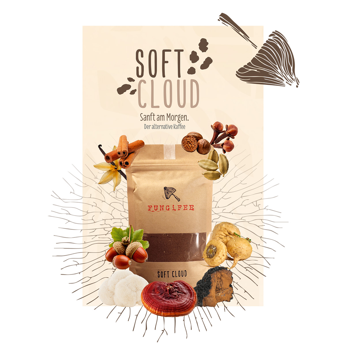 Pilzteemischung Soft Cloud von Fungifee